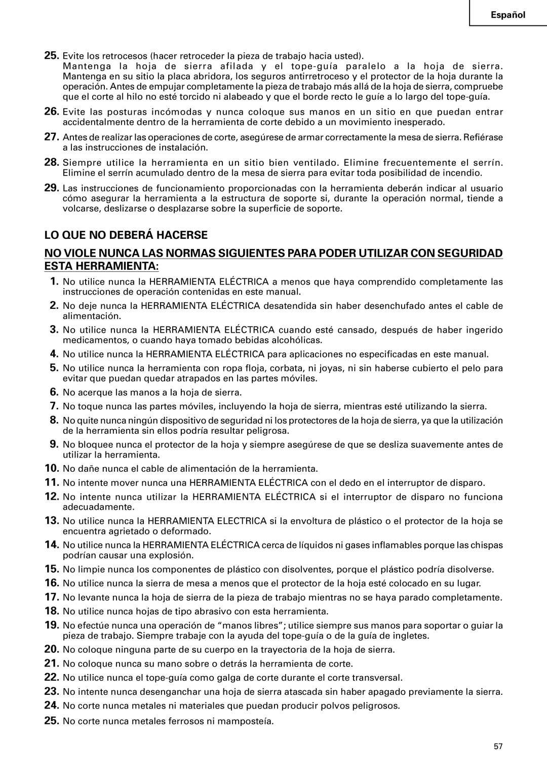 Hitachi C 10RA2 instruction manual Español 