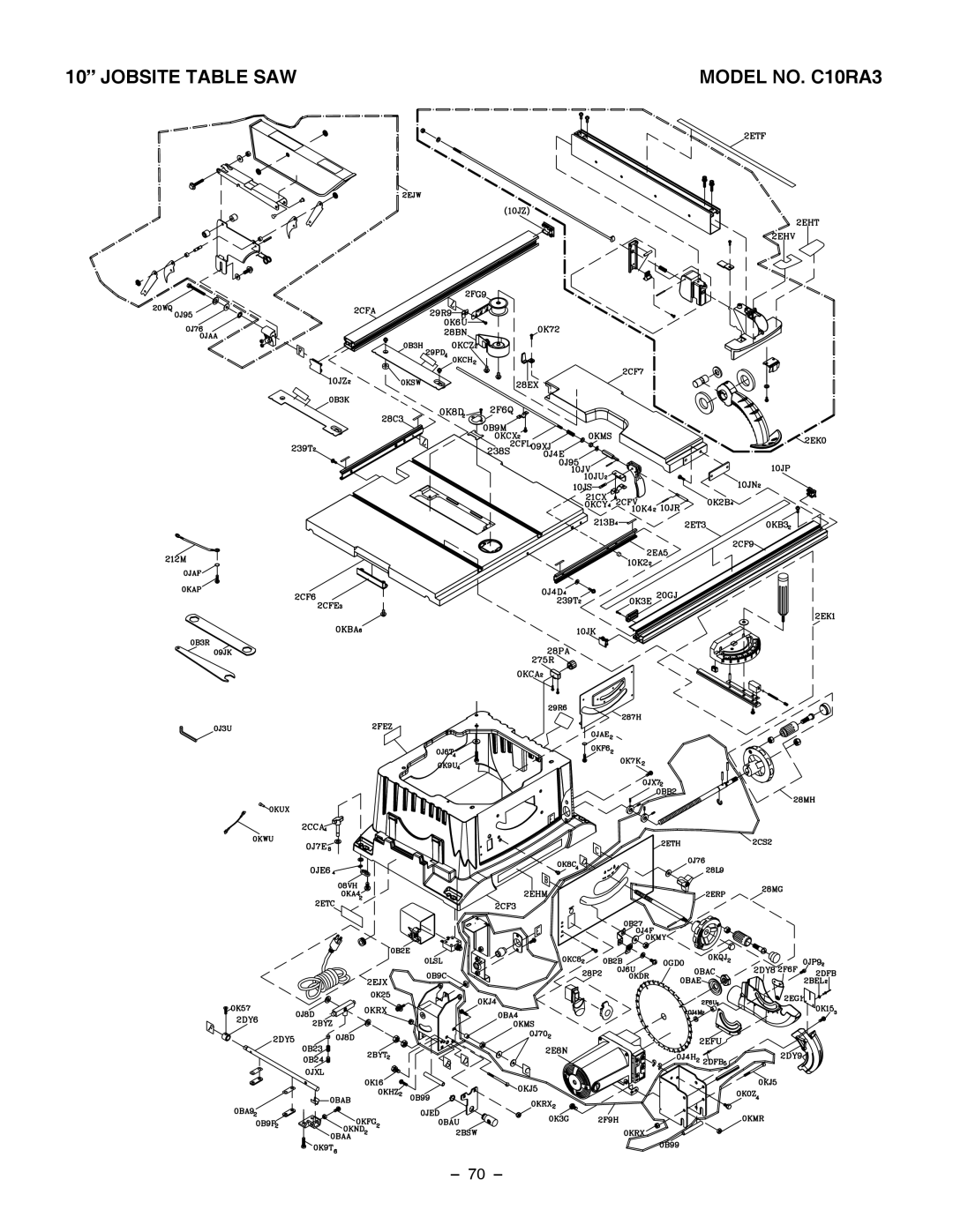 Hitachi C 10RA3 instruction manual Jobsite Table SAW Model NO. C10RA3 