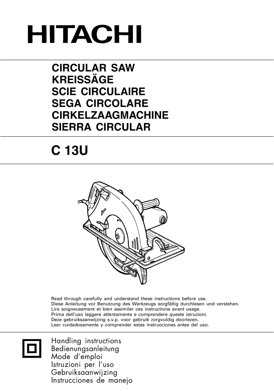 Hitachi C 13U manual 