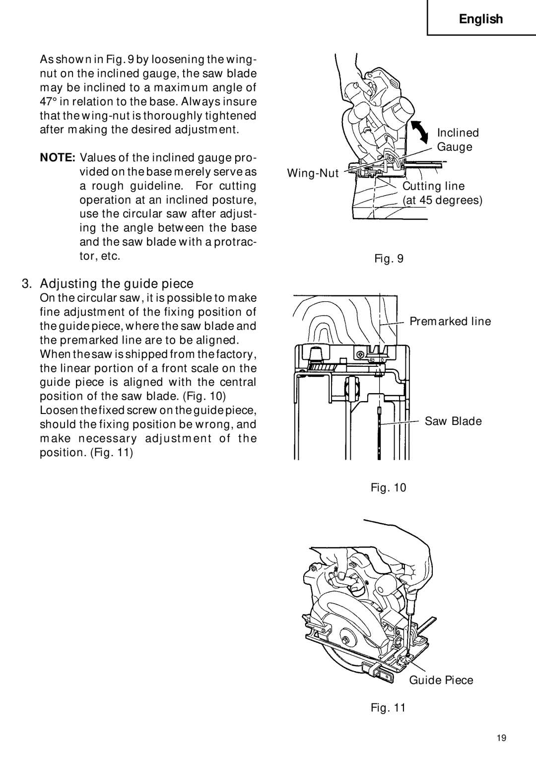 Hitachi C 6DC2 instruction manual Adjusting the guide piece 