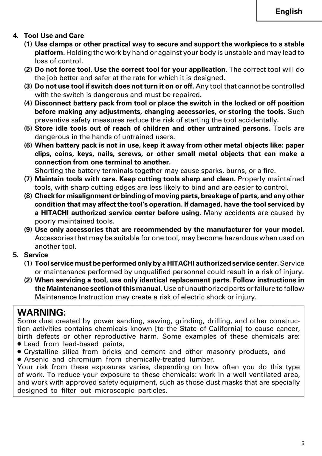 Hitachi C 7D instruction manual English 