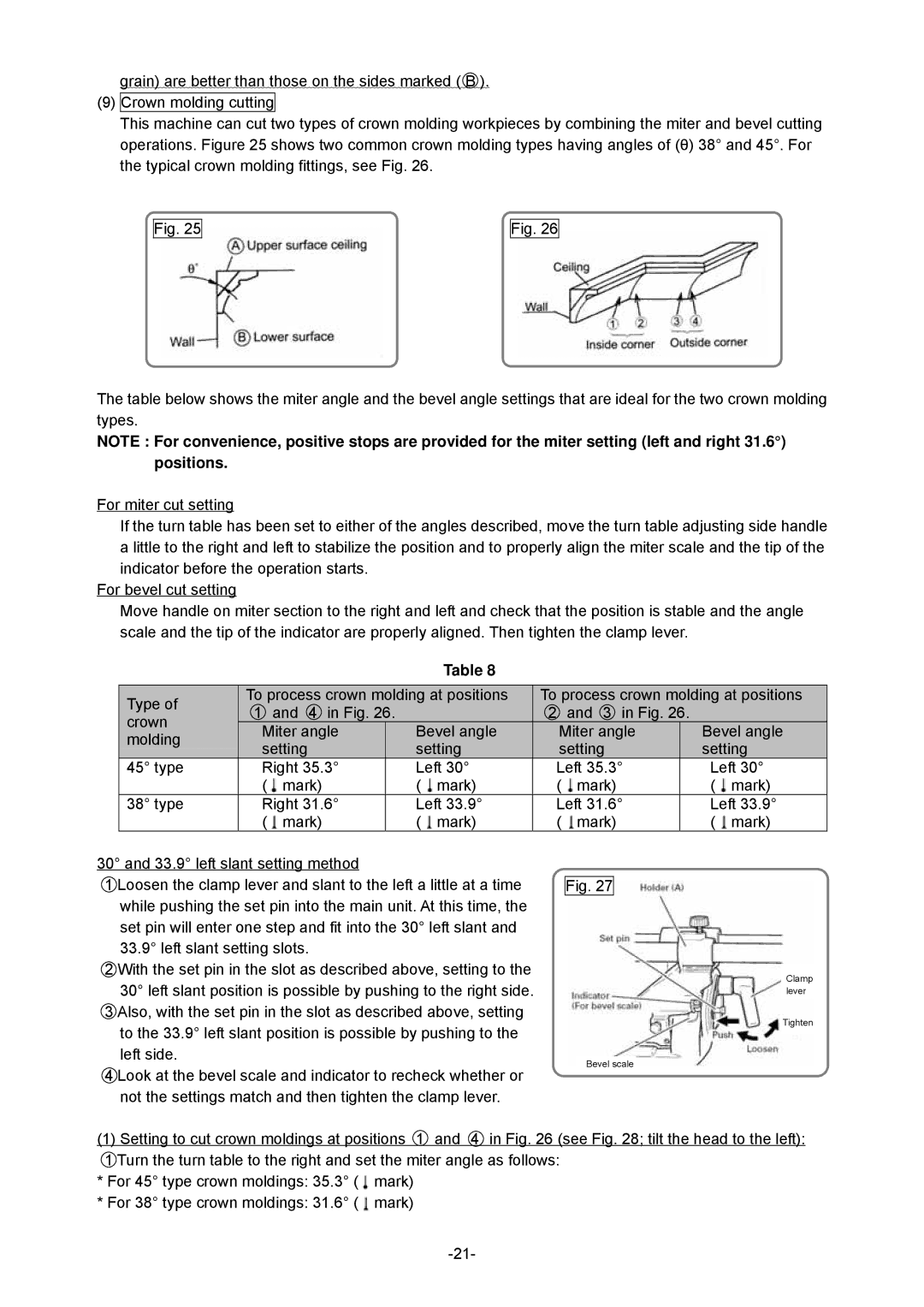 Hitachi C 8FSE, C 8FSHE specifications Bevel scale Clamp lever Tighten 