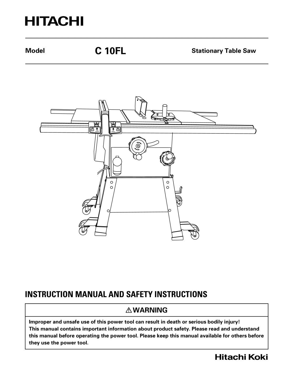 Hitachi C10FL instruction manual 