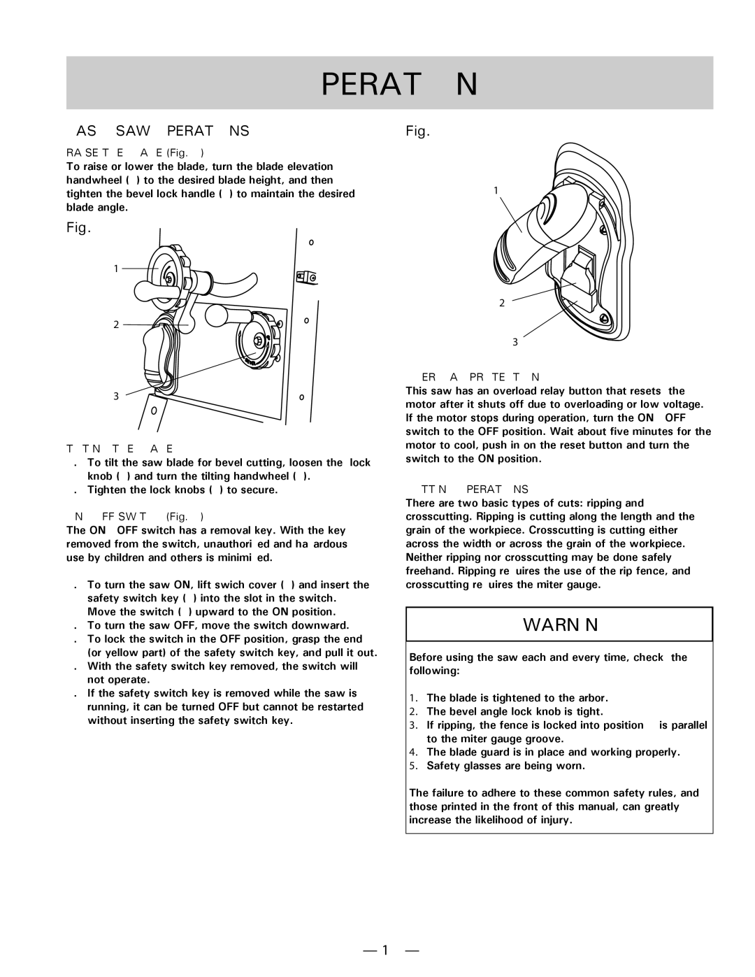 Hitachi C10FL instruction manual Basic SAW Operations, Tilting the Blade, Overload Protection, Cutting Operations 