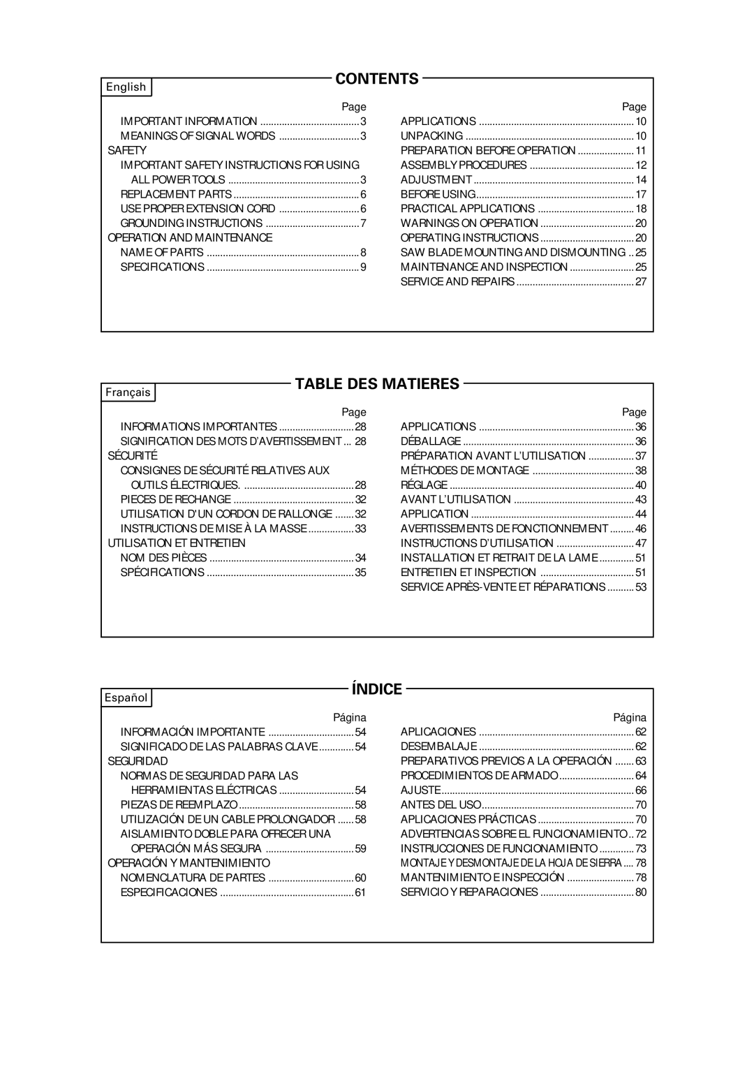 Hitachi C10RA2 instruction manual Contents 