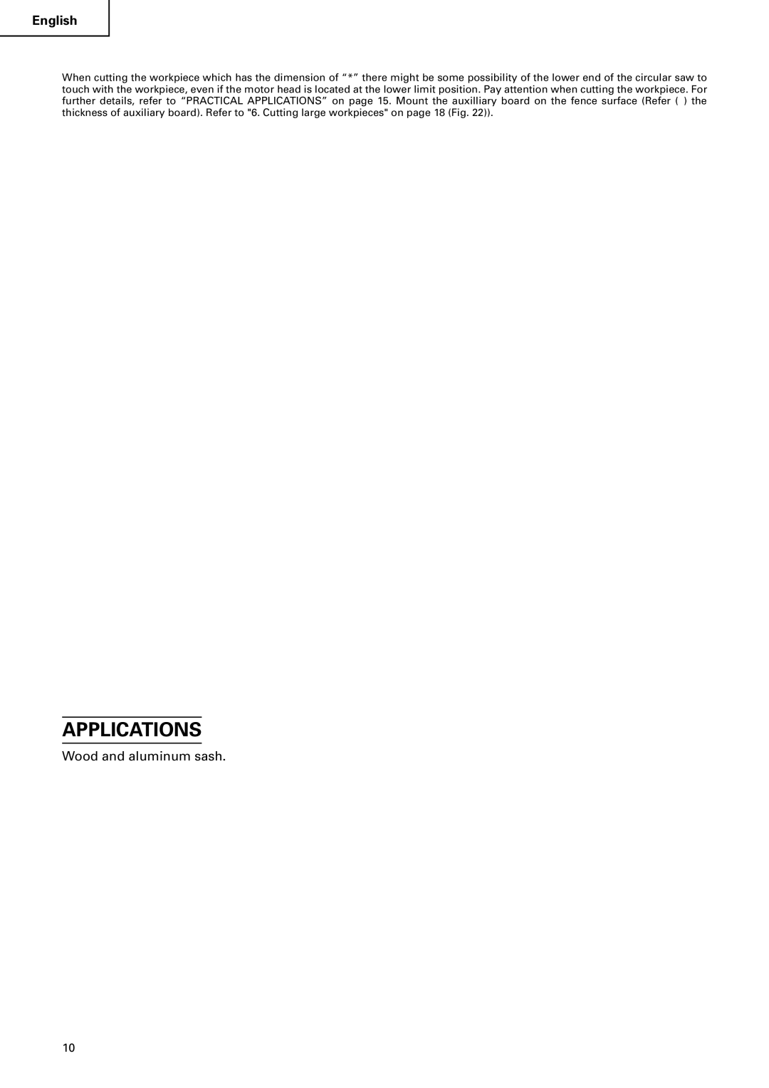 Hitachi C12FSA instruction manual Applications 