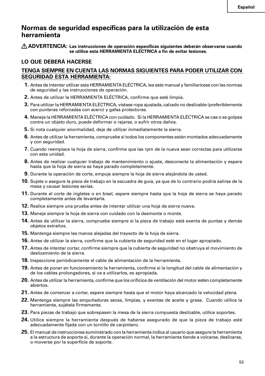 Hitachi C12FSA instruction manual Español 