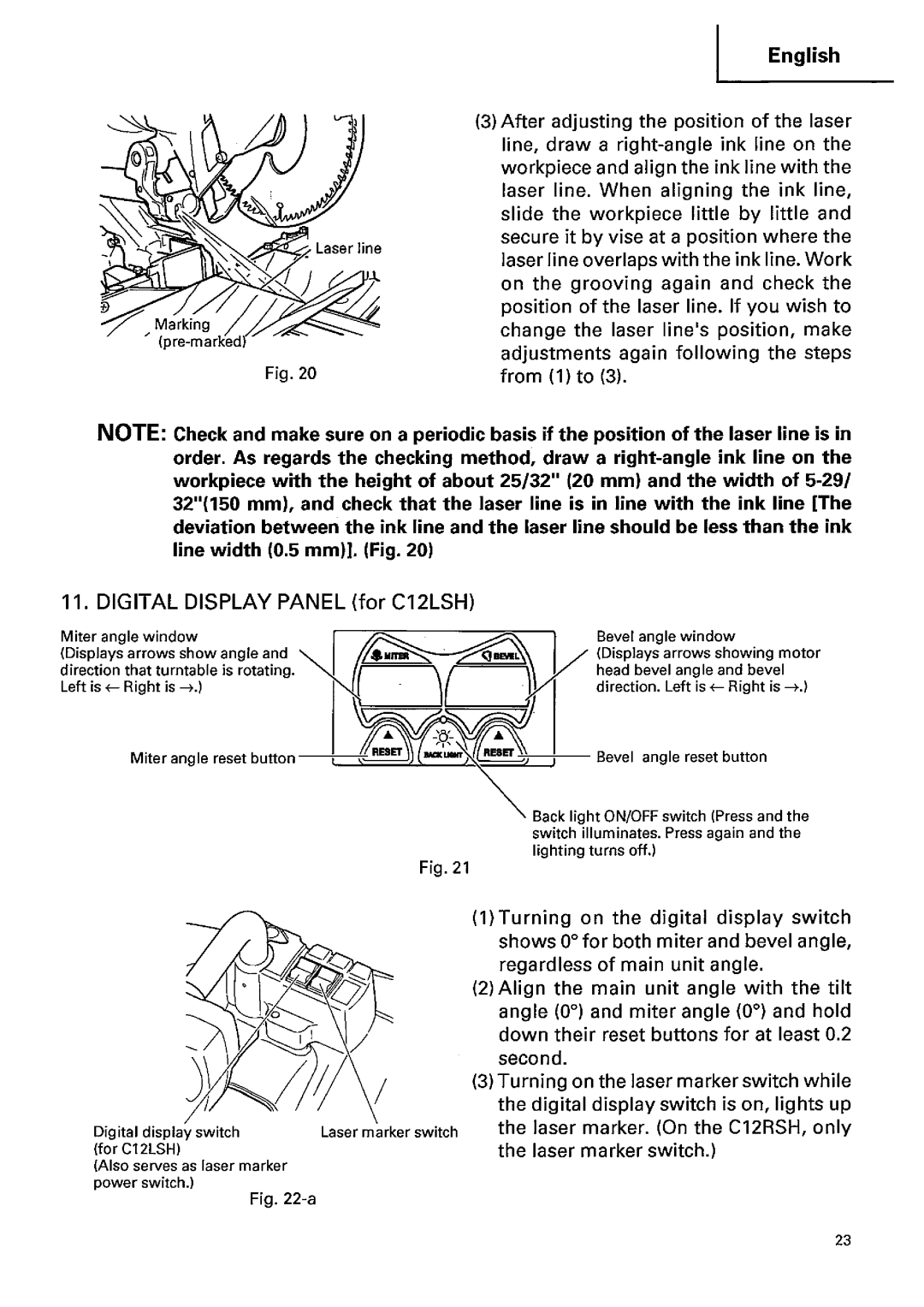 Hitachi c12lsh, c12rsh manual 