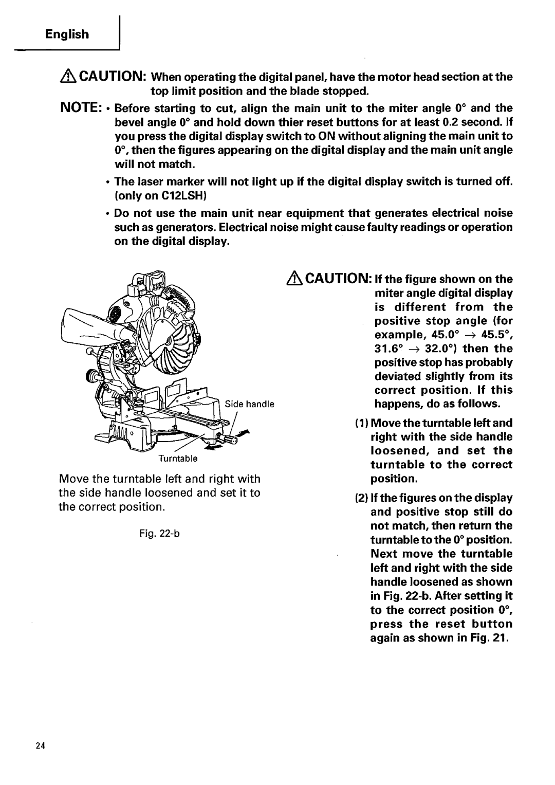 Hitachi c12rsh, c12lsh manual 