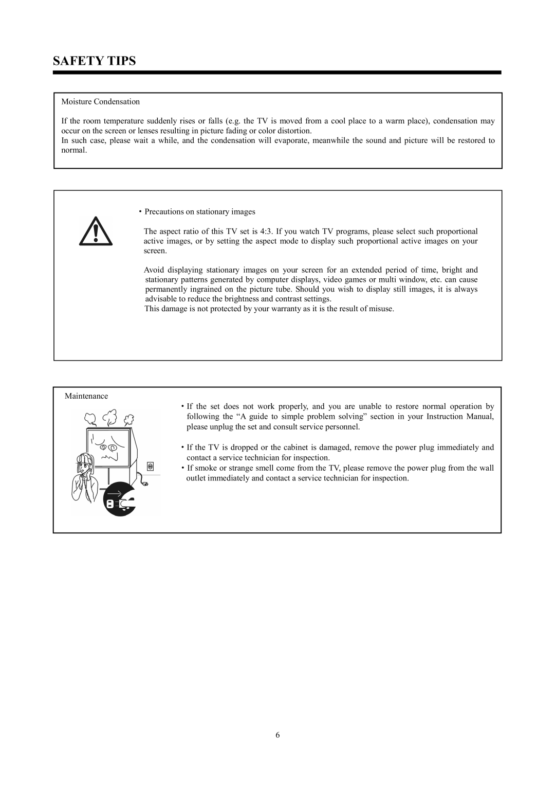 Hitachi C50-FD7000, C43-FD7000 instruction manual Safety Tips 