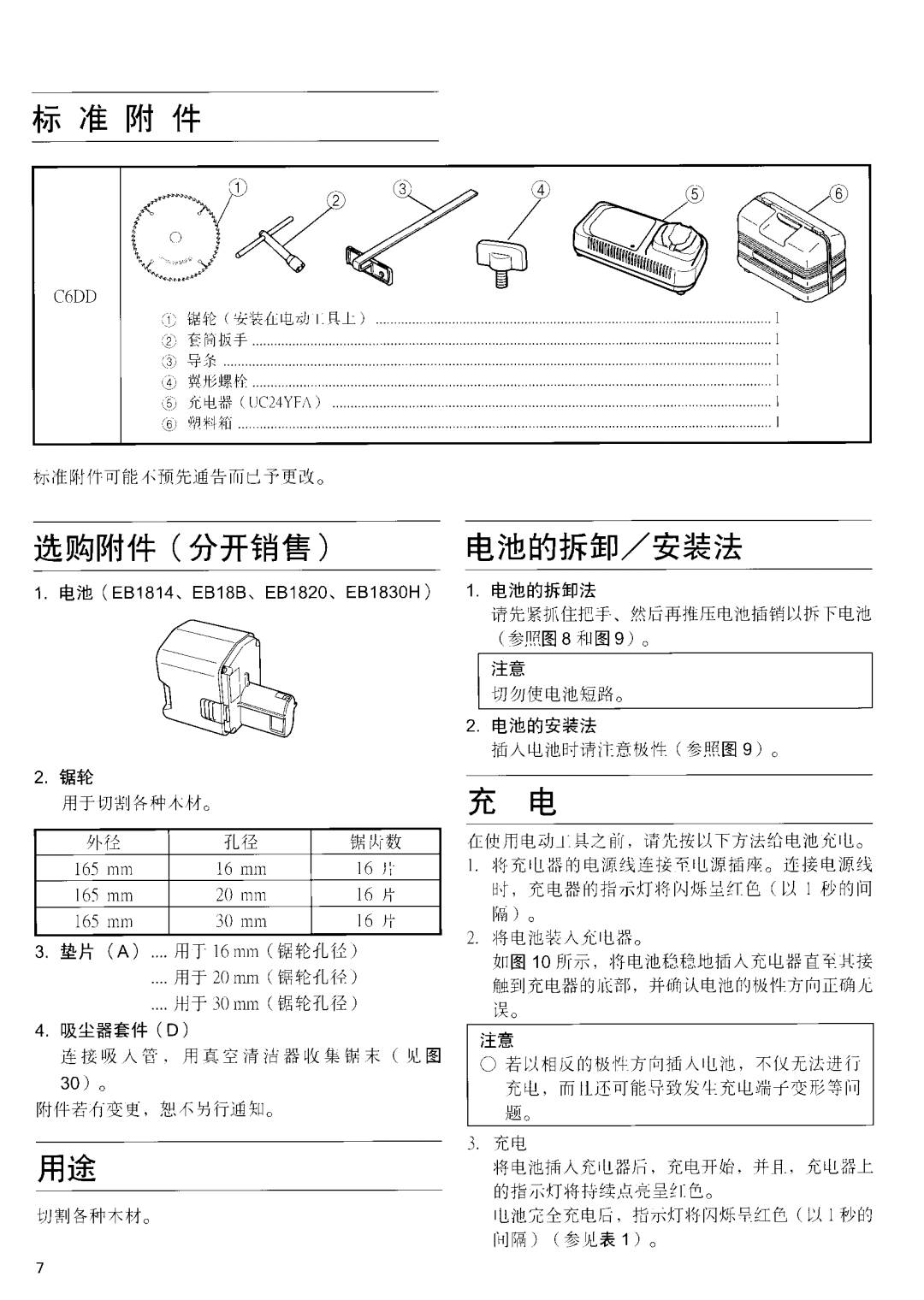 Hitachi C6DD manual 