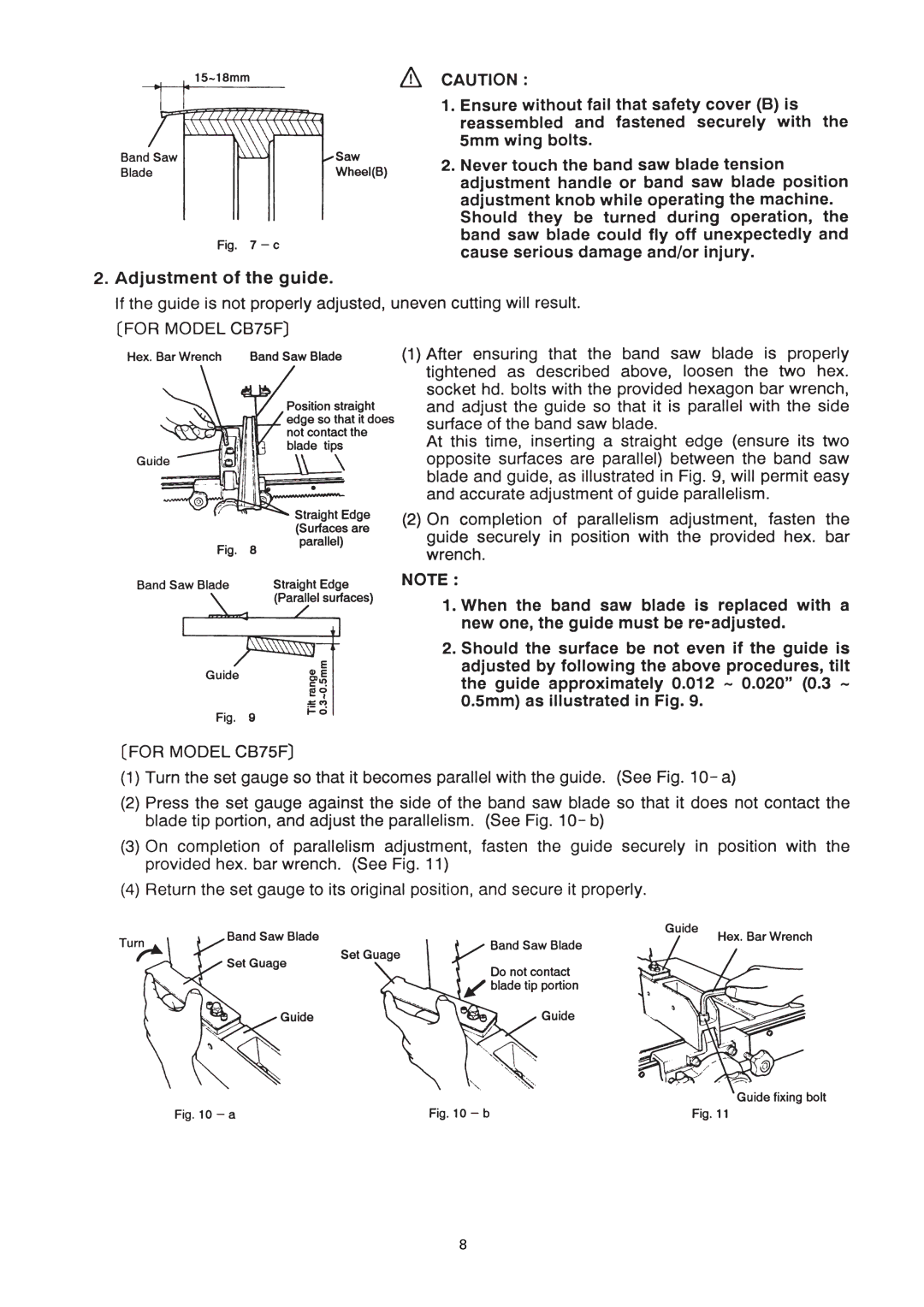 Hitachi CB 75FA manual 