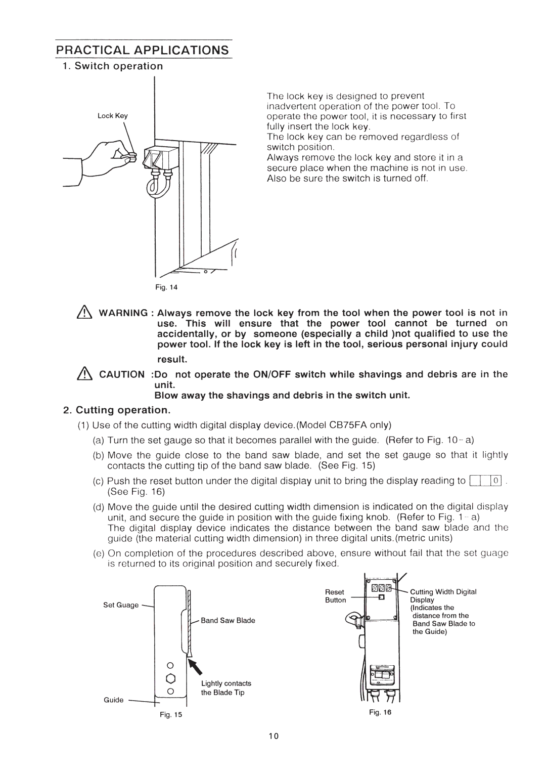 Hitachi CB 75FA manual 