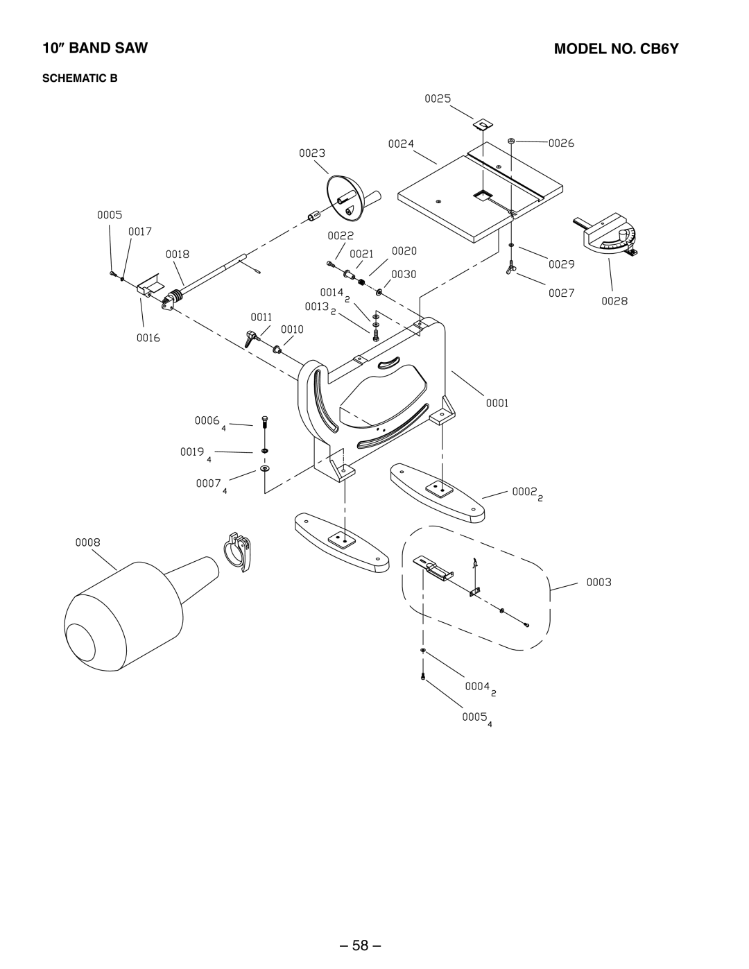 Hitachi CB6Y instruction manual Schematic B 