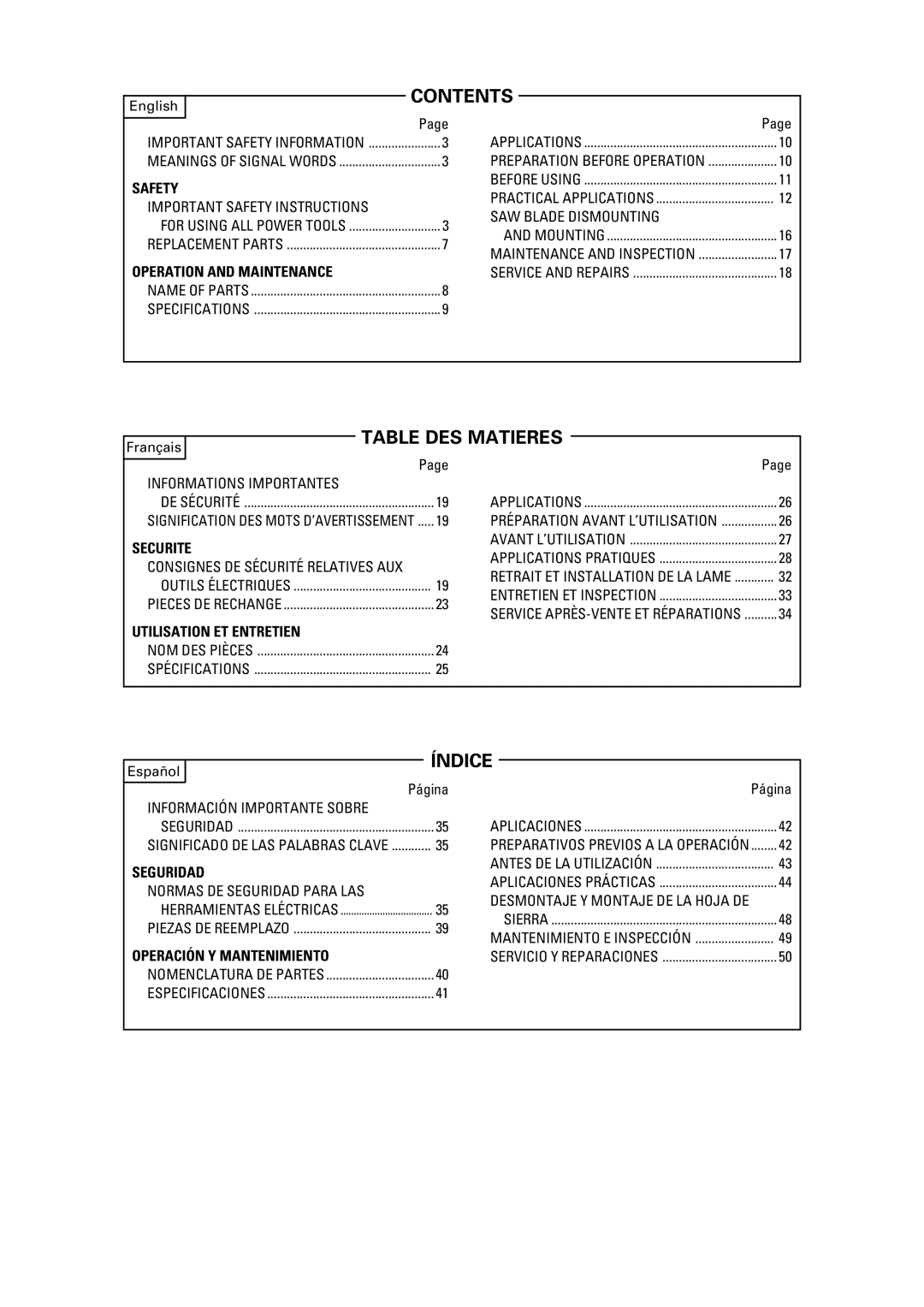 Hitachi CD 14F instruction manual Contents 