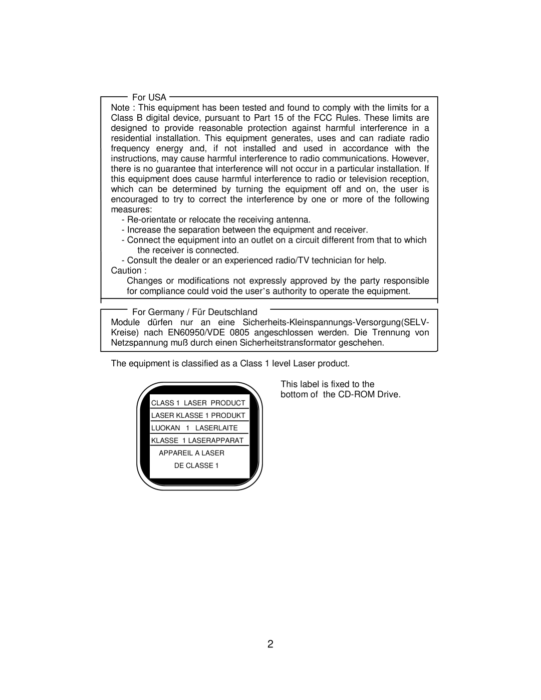 Hitachi CDR-8130 instruction manual This label is fixed to the bottom of the CD-ROM Drive 