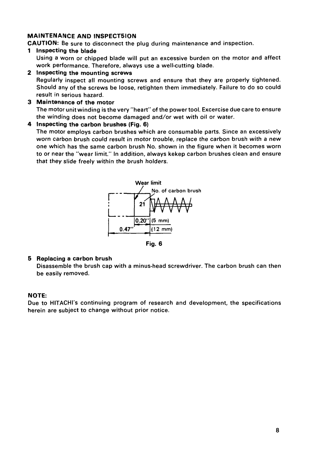 Hitachi CE 16 manual 