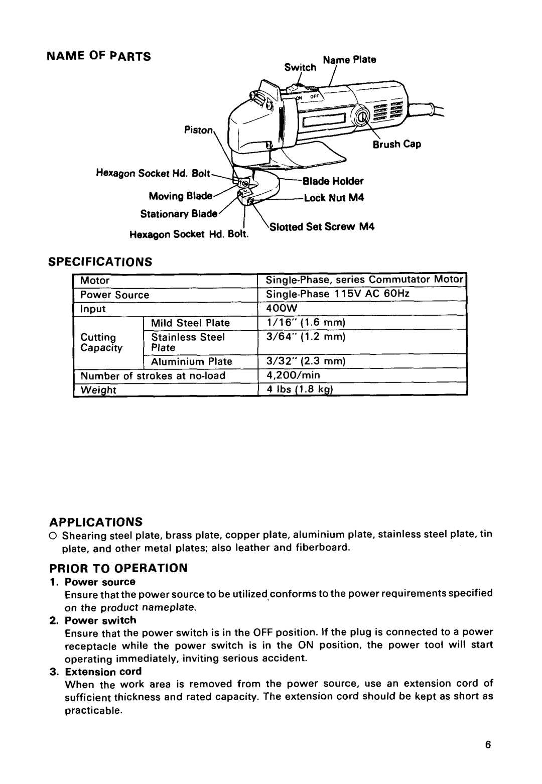 Hitachi CE 16 manual 