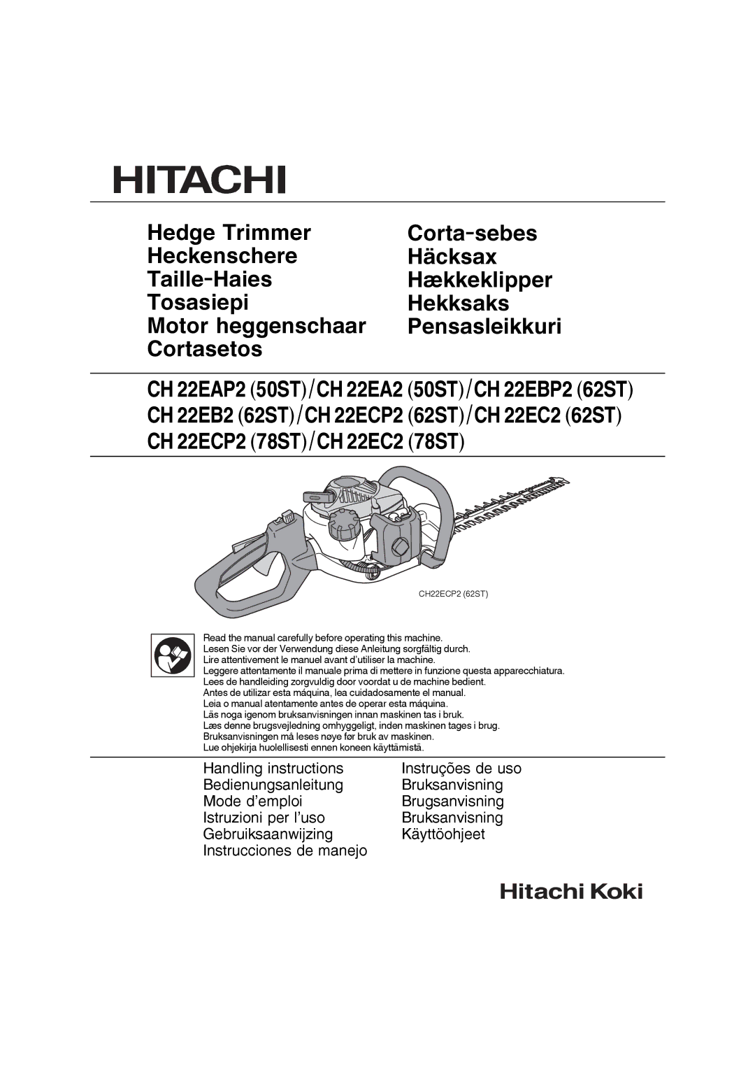 Hitachi CH 22ECP2 (62ST), CH22ECP2 (62ST), CH 22EBP2 (62ST), CH 22EA2 (50ST), CH 22EB2 (62ST) manual Cortasetos 