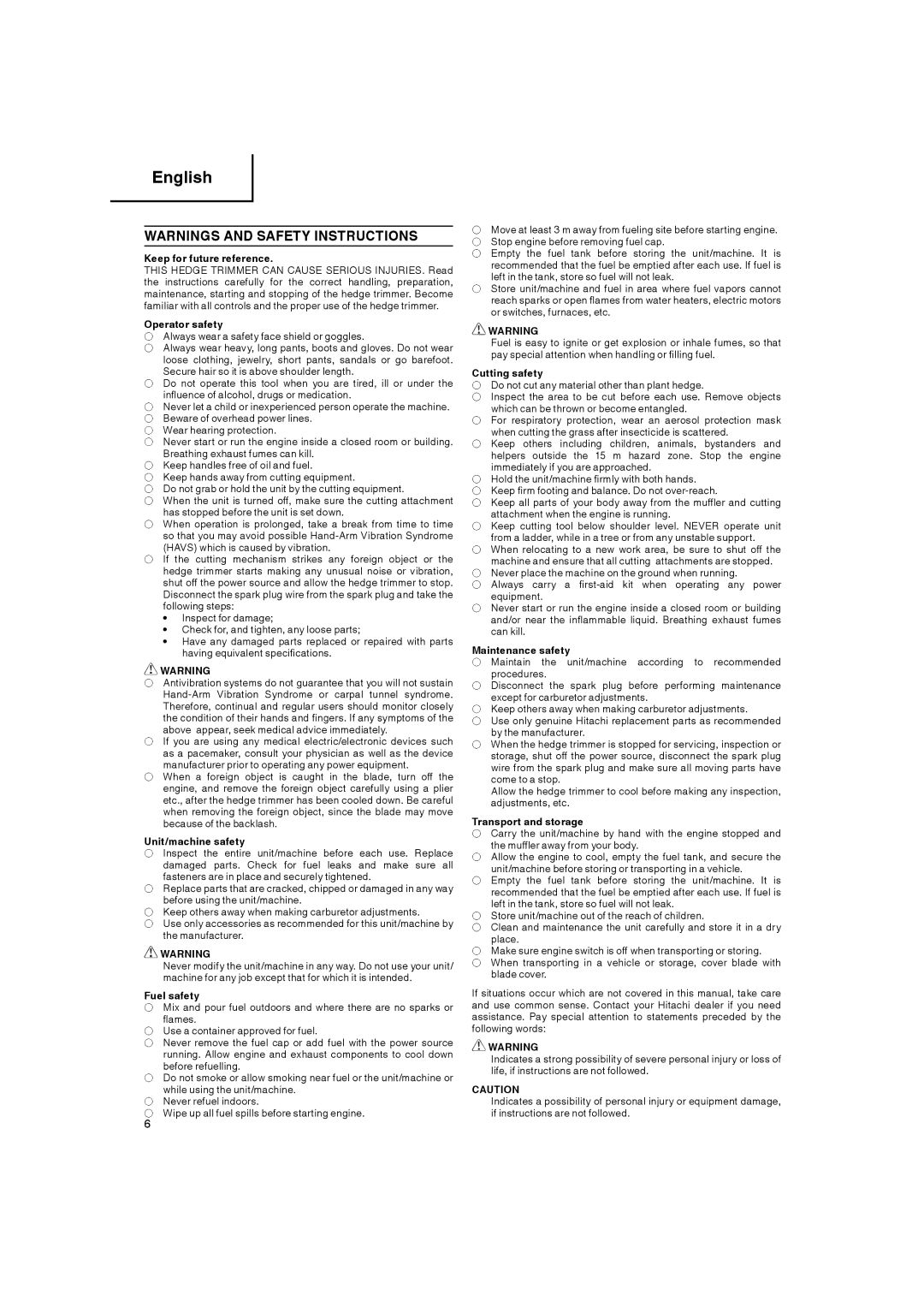 Hitachi CH 22EC2 (62ST), CH22ECP2 (62ST), CH 22ECP2 (62ST), CH 22EBP2 (62ST), CH 22EA2 (50ST) manual Keep for future reference 