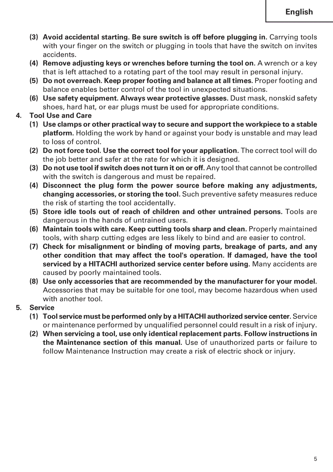 Hitachi CJ120VA instruction manual English 