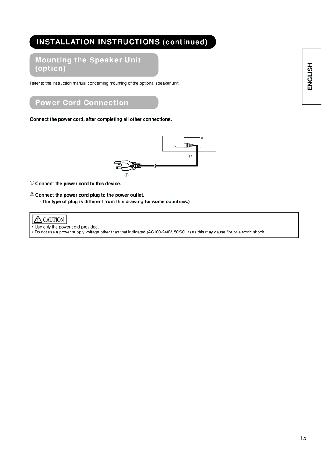 Hitachi CMP420V1, CMP420V2 user manual English 