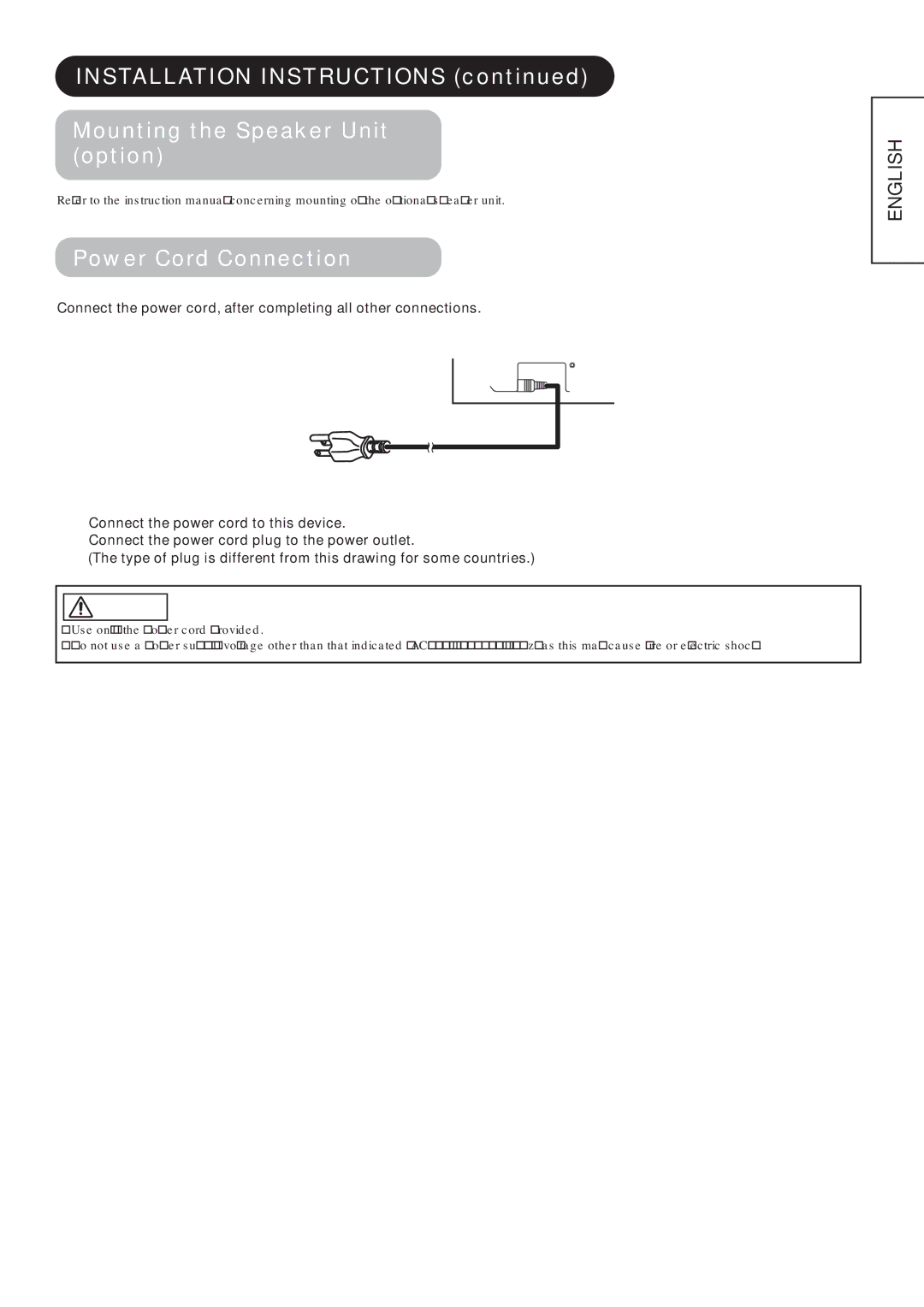 Hitachi CMP4212, CMP4211 user manual English 