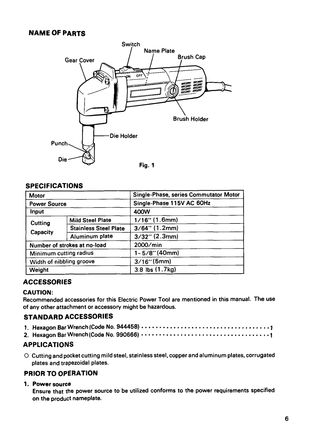 Hitachi CN 16 manual 