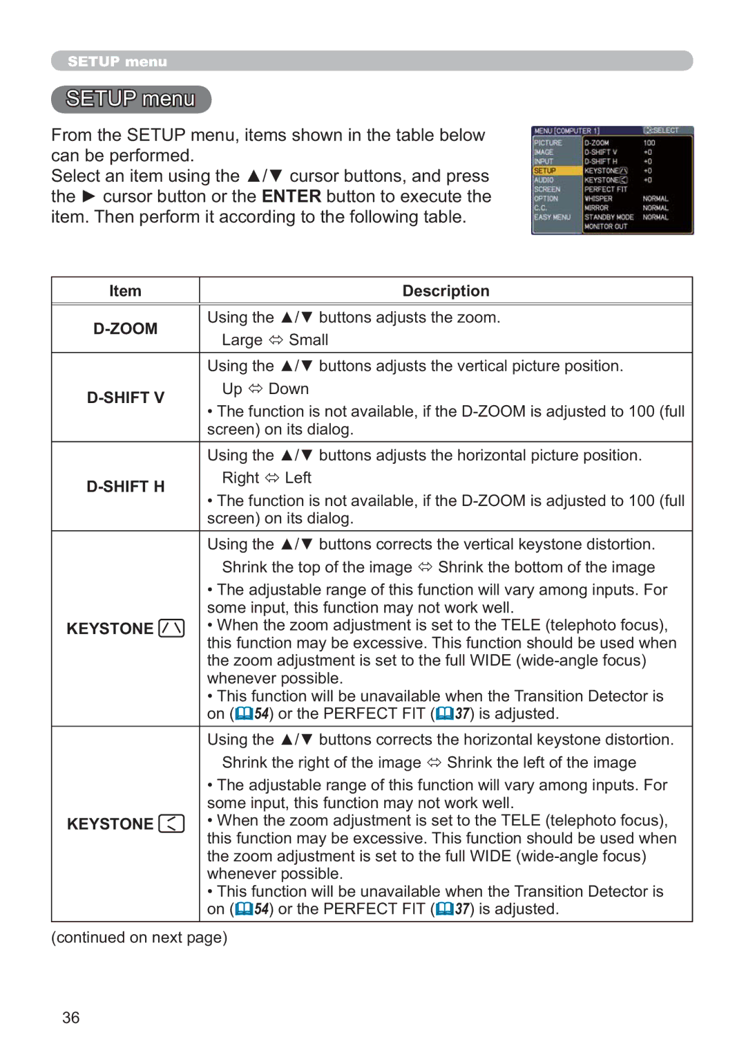 Hitachi CP-A200 user manual 8VLQJWKHŸźEXWWRQVDGMXVWVWKHRRP, Shift H, ZkhqhyhuSrvvleoh 