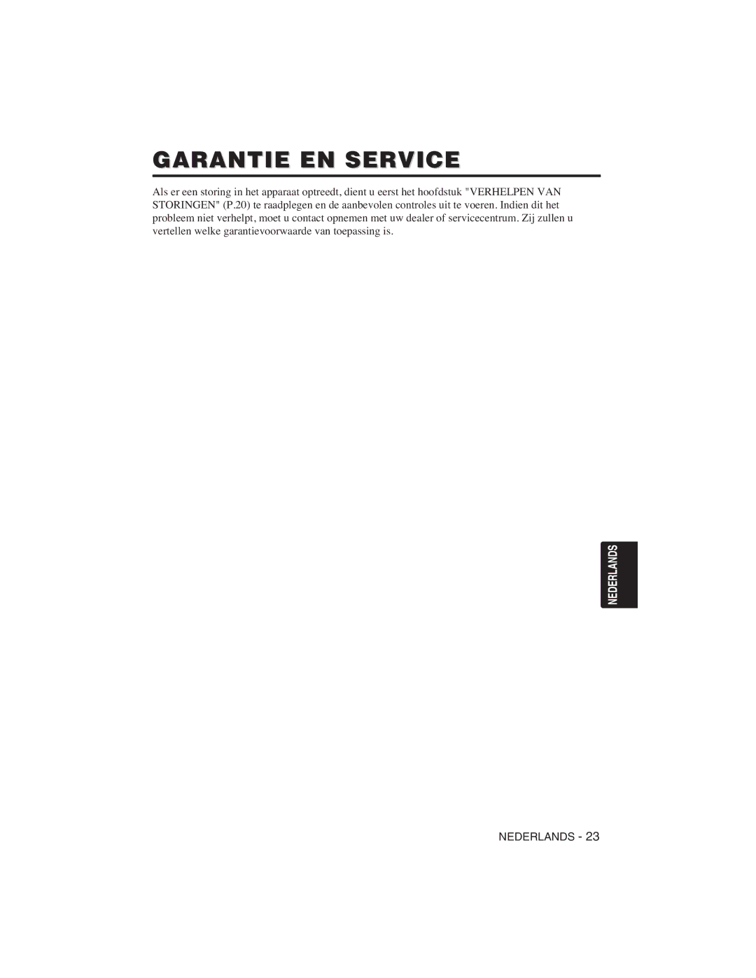 Hitachi CP-S225W user manual Garantie EN Service 