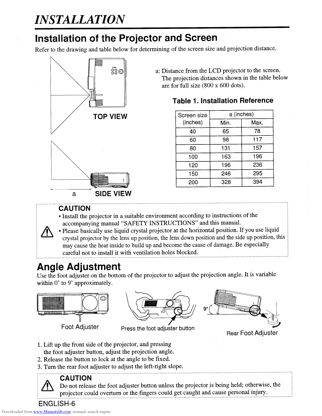 Hitachi CP-S310W manual 