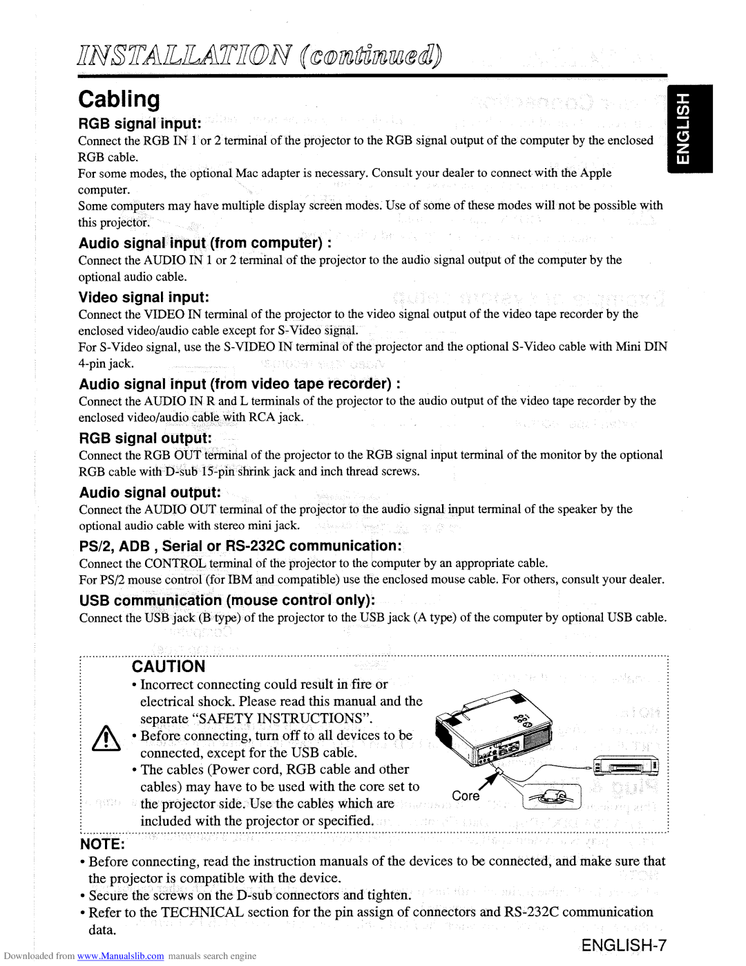 Hitachi CP-S310W manual 