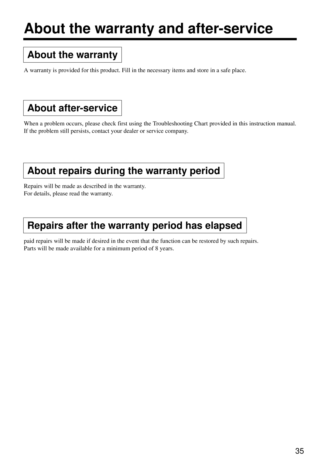 Hitachi CP-S860W user manual About the warranty and after-service, Repairs after the warranty period has elapsed 