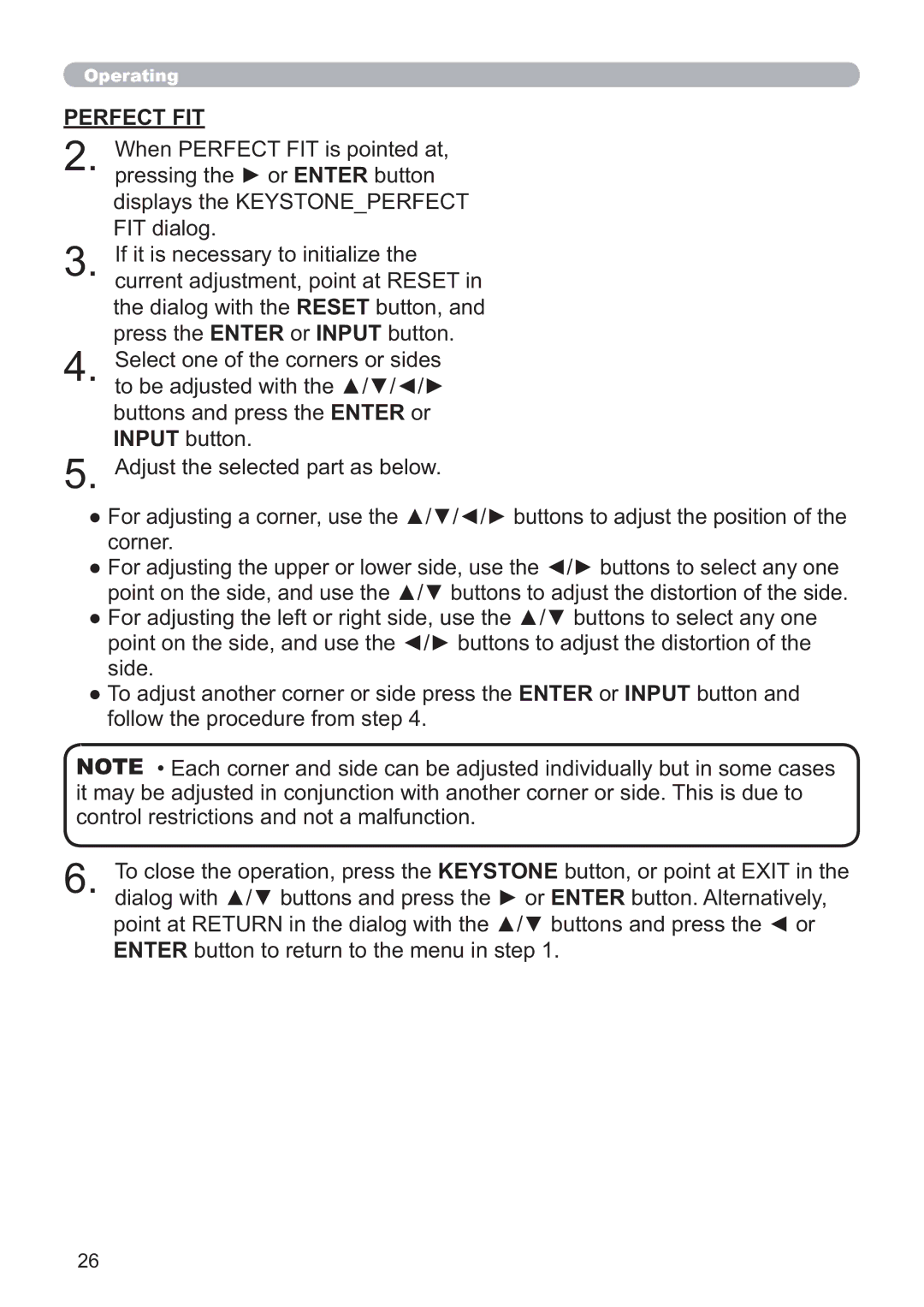 Hitachi CP-WX4021N, CP-X5021N user manual Perfect FIT 