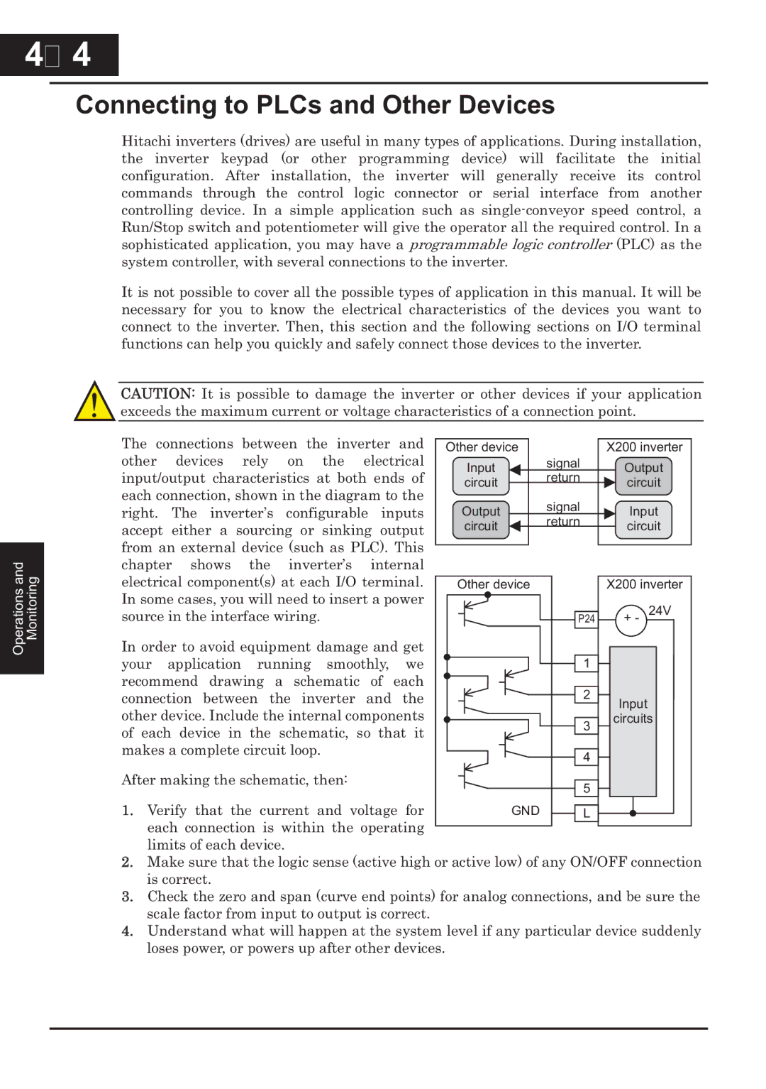 Hitachi CP-X200 instruction manual Connecting to PLCs and Other Devices 