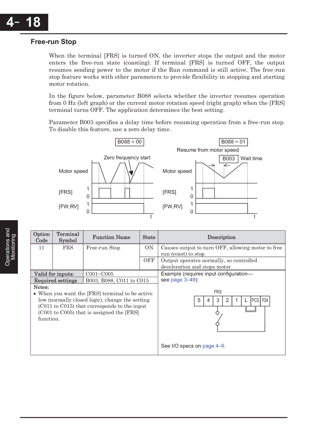 Hitachi CP-X200 instruction manual －18, Free-run Stop 