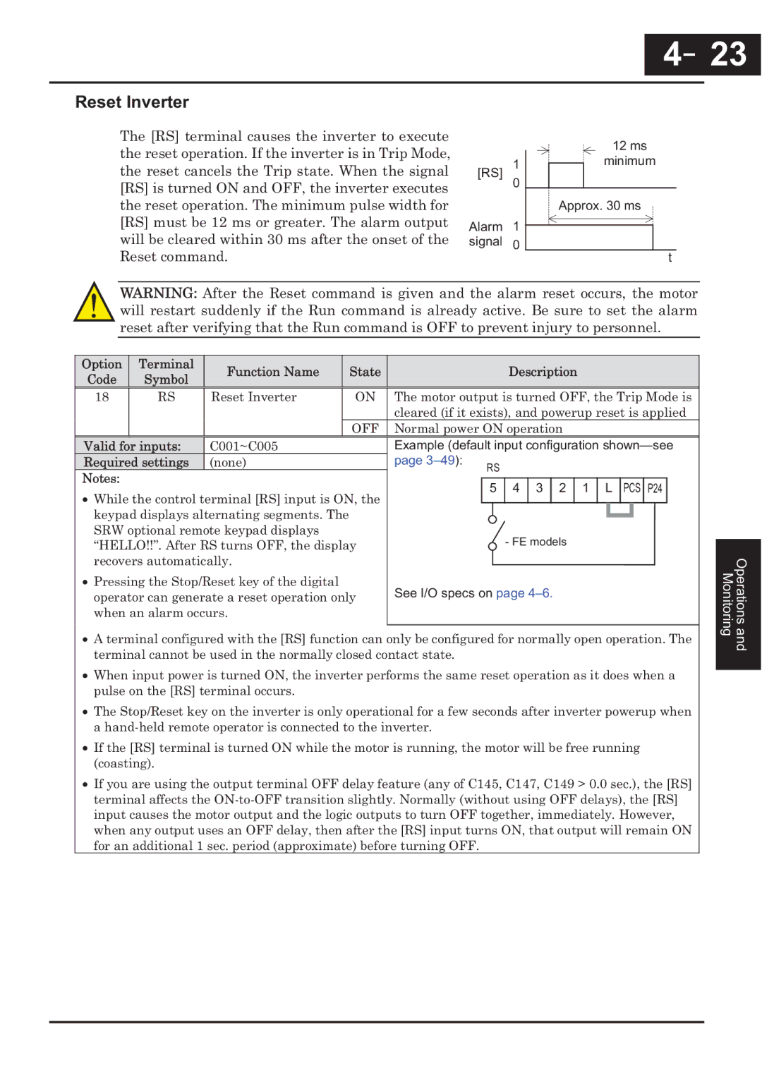 Hitachi CP-X200 instruction manual －23, Reset Inverter 