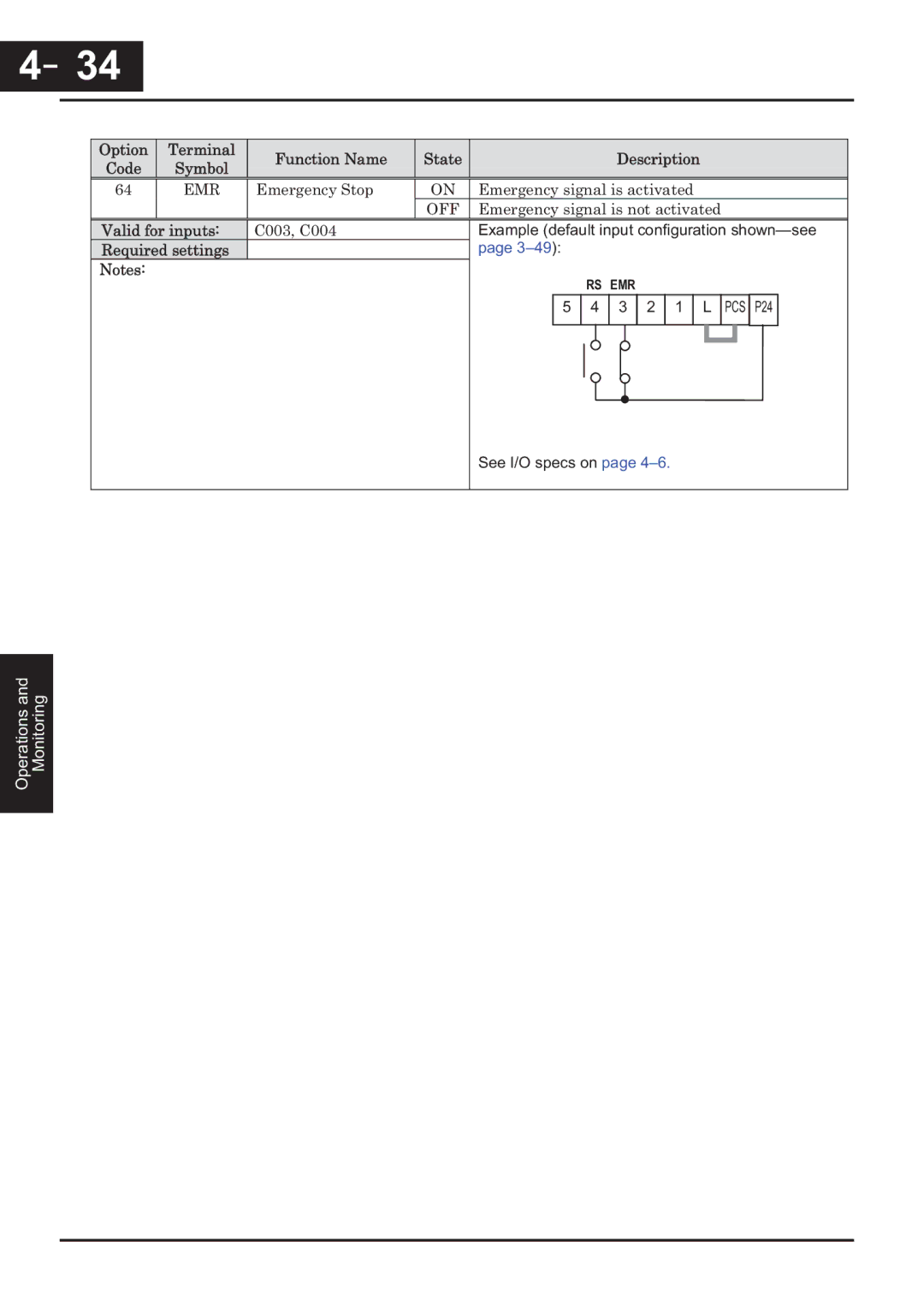 Hitachi CP-X200 instruction manual Emergency Stop Emergency signal is activated 