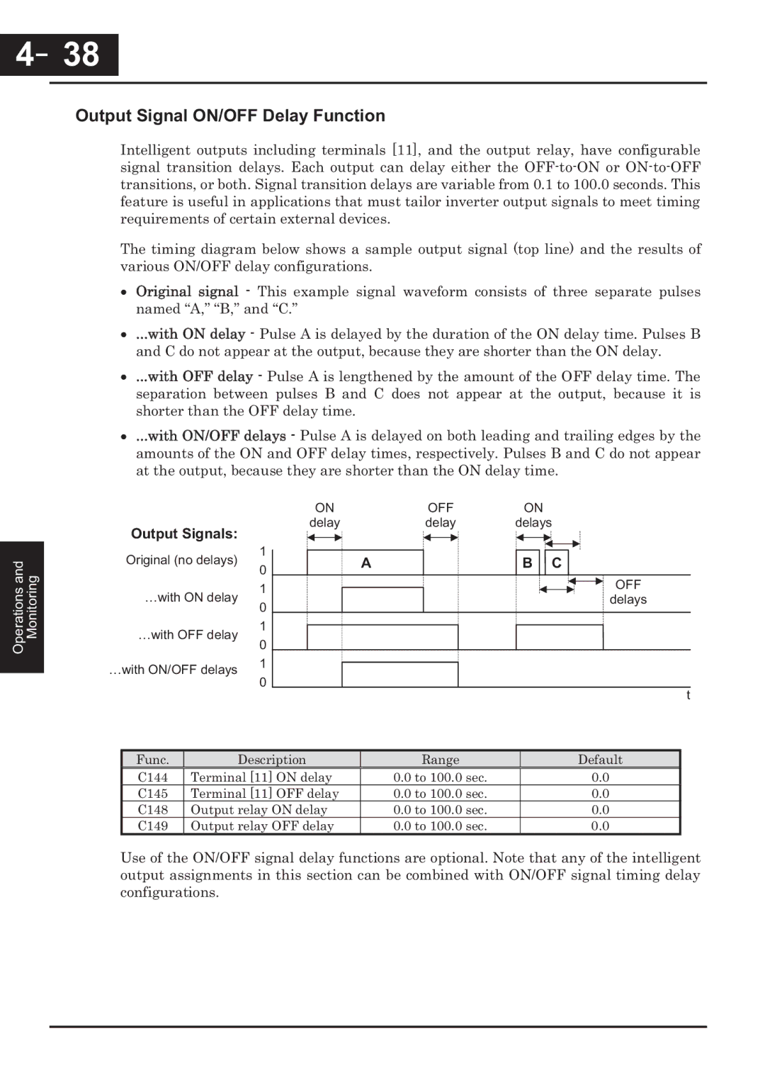 Hitachi CP-X200 instruction manual Output Signal ON/OFF Delay Function, Output Signals 