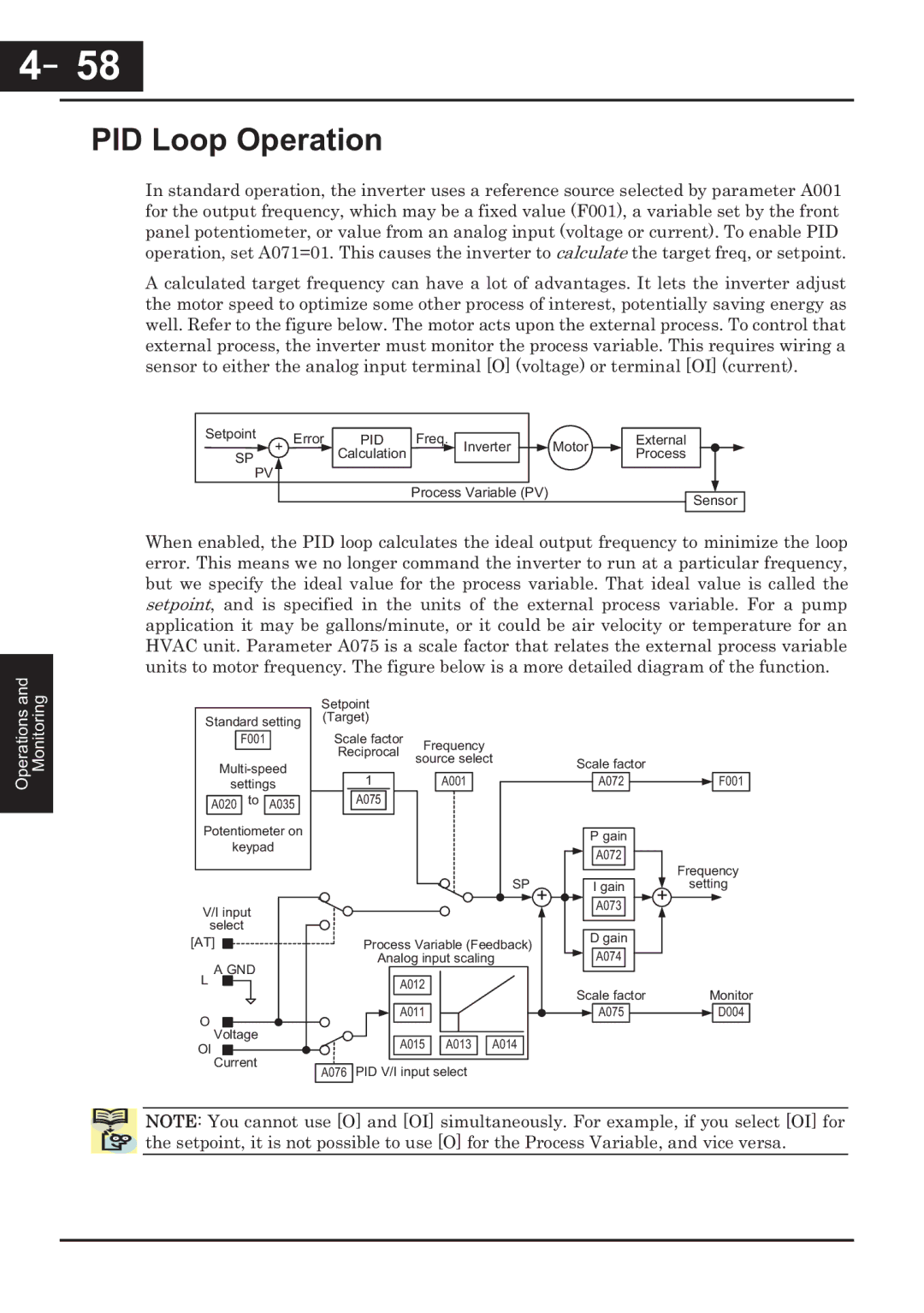 Hitachi CP-X200 instruction manual －58, PID Loop Operation 