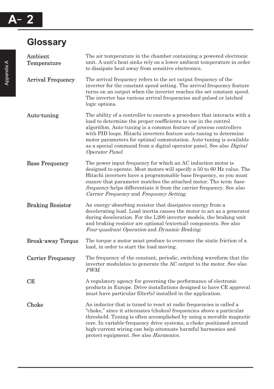 Hitachi CP-X200 instruction manual Glossary 