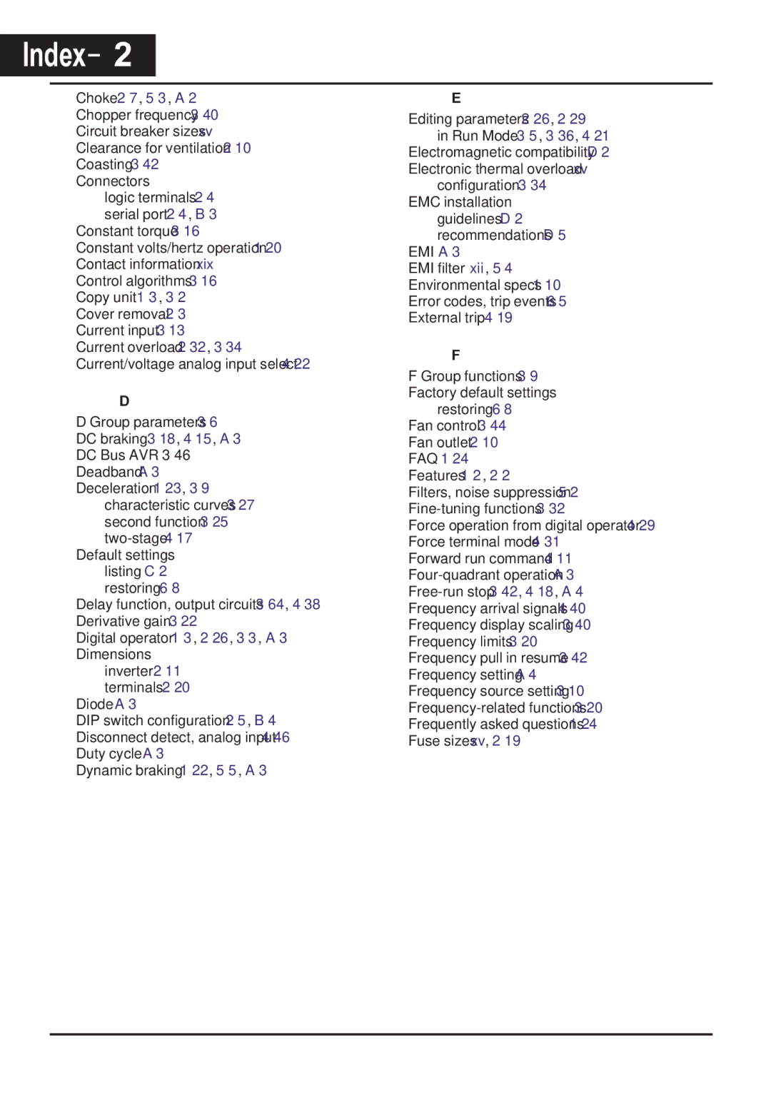 Hitachi CP-X200 instruction manual Index－2, Index2 