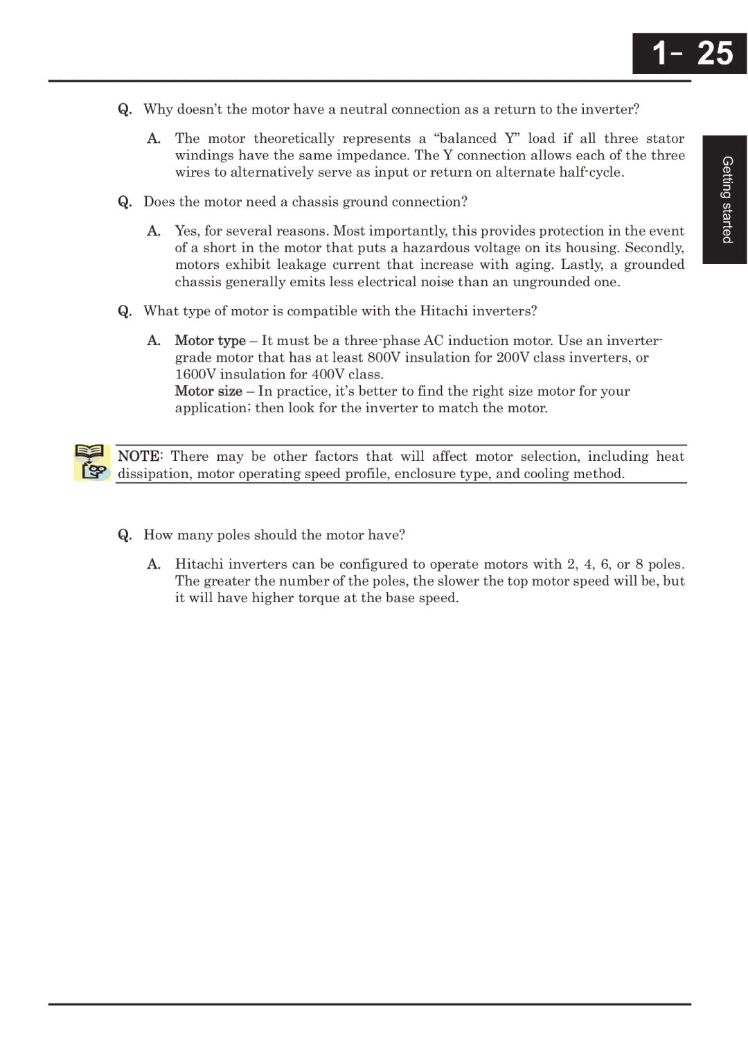 Hitachi CP-X200 instruction manual －25, Does the motor need a chassis ground connection? 