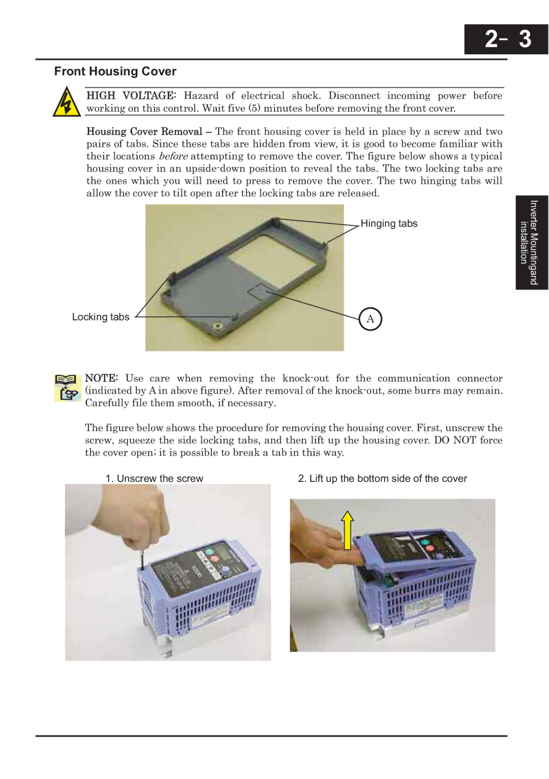 Hitachi CP-X200 instruction manual Front Housing Cover 