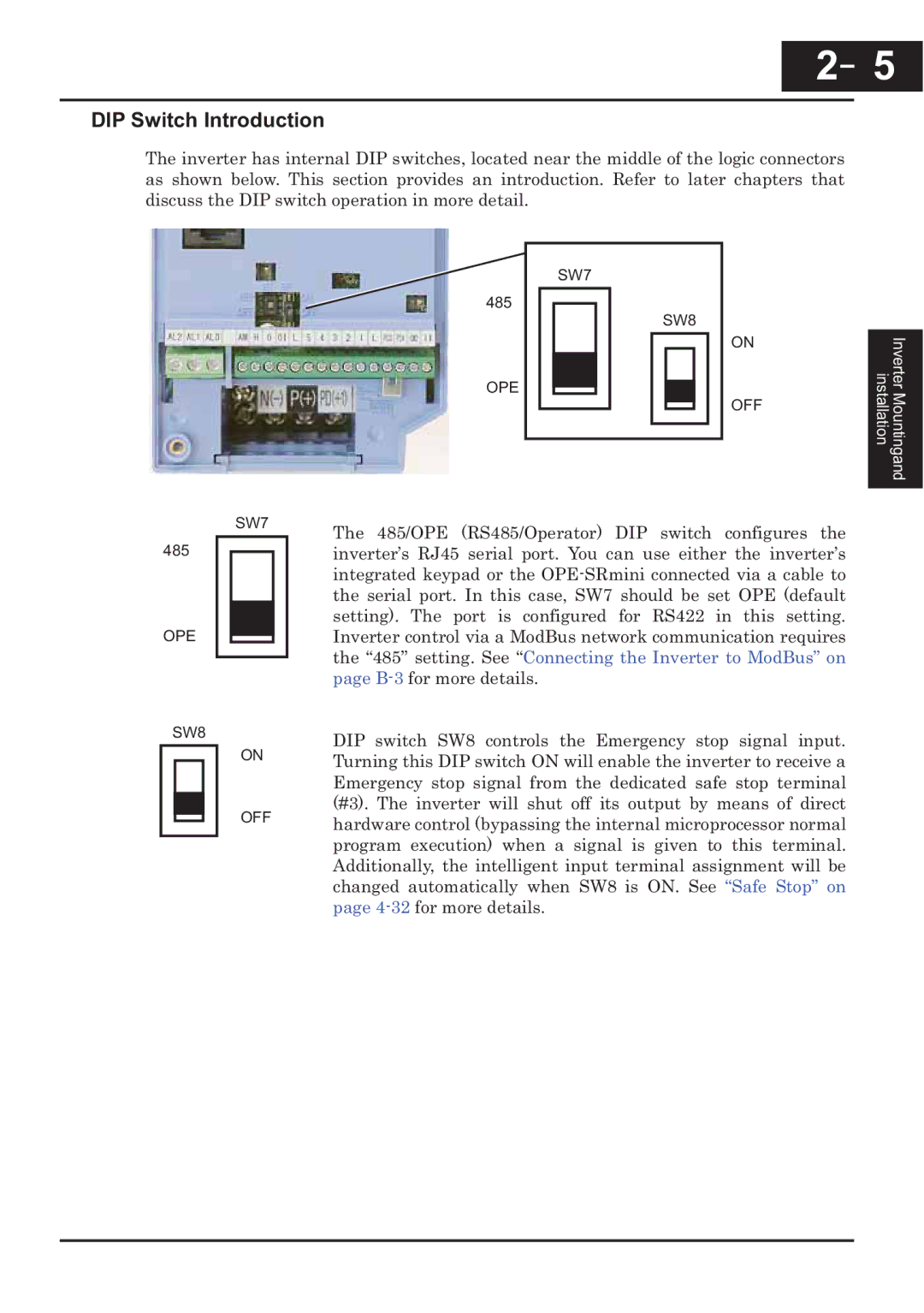 Hitachi CP-X200 instruction manual DIP Switch Introduction 