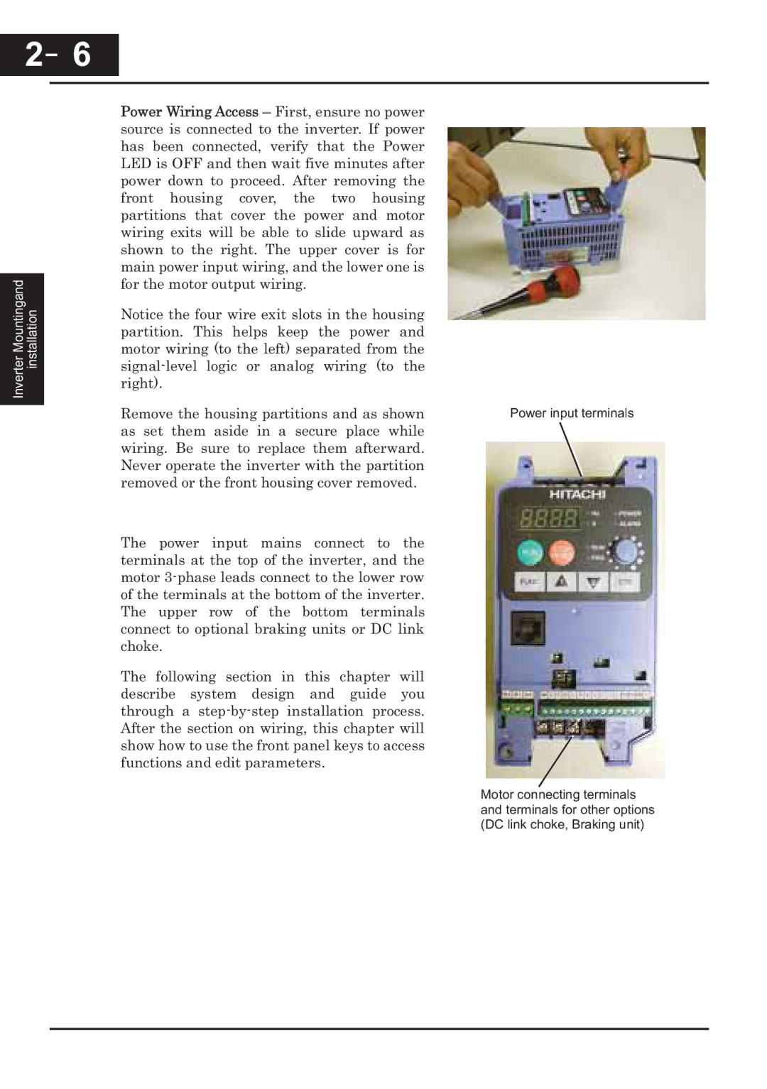 Hitachi CP-X200 instruction manual Installation Inverter Mounting 