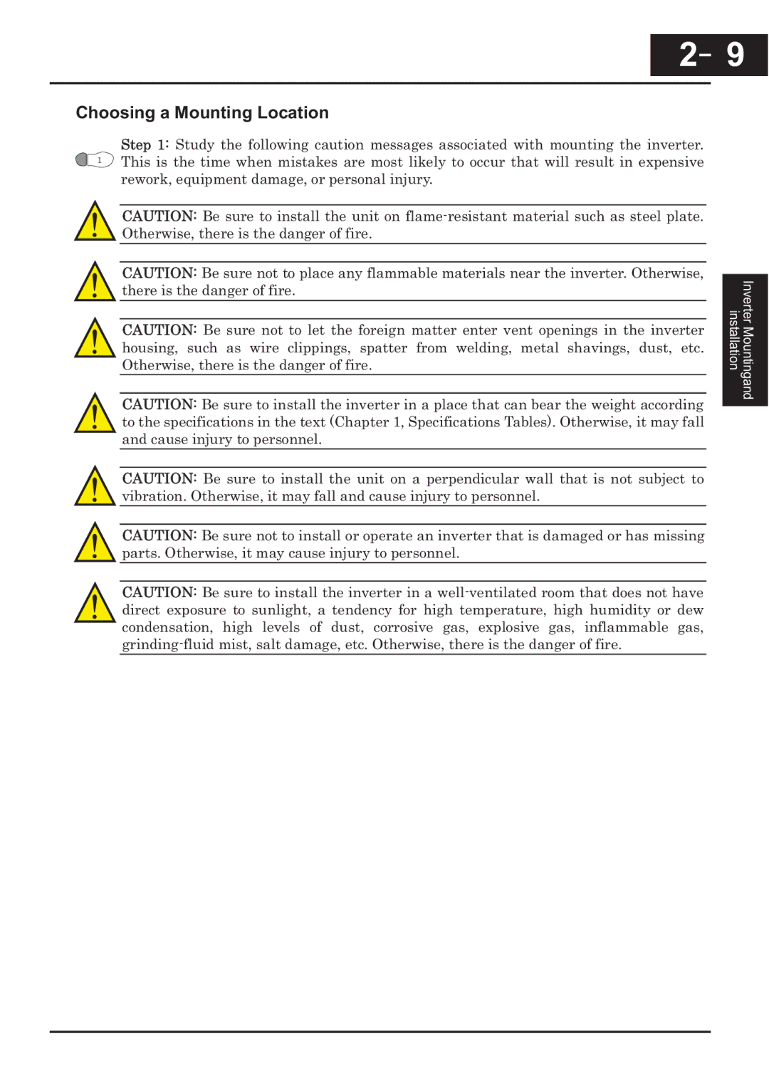 Hitachi CP-X200 instruction manual Choosing a Mounting Location 