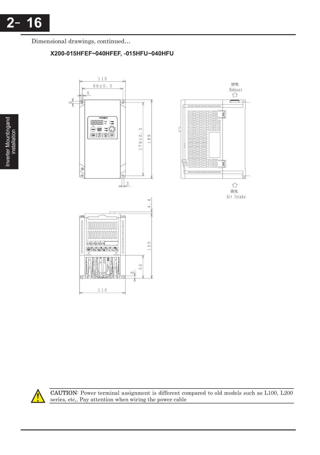 Hitachi CP-X200 instruction manual X200-015HFEF~040HFEF, -015HFU~040HFU 