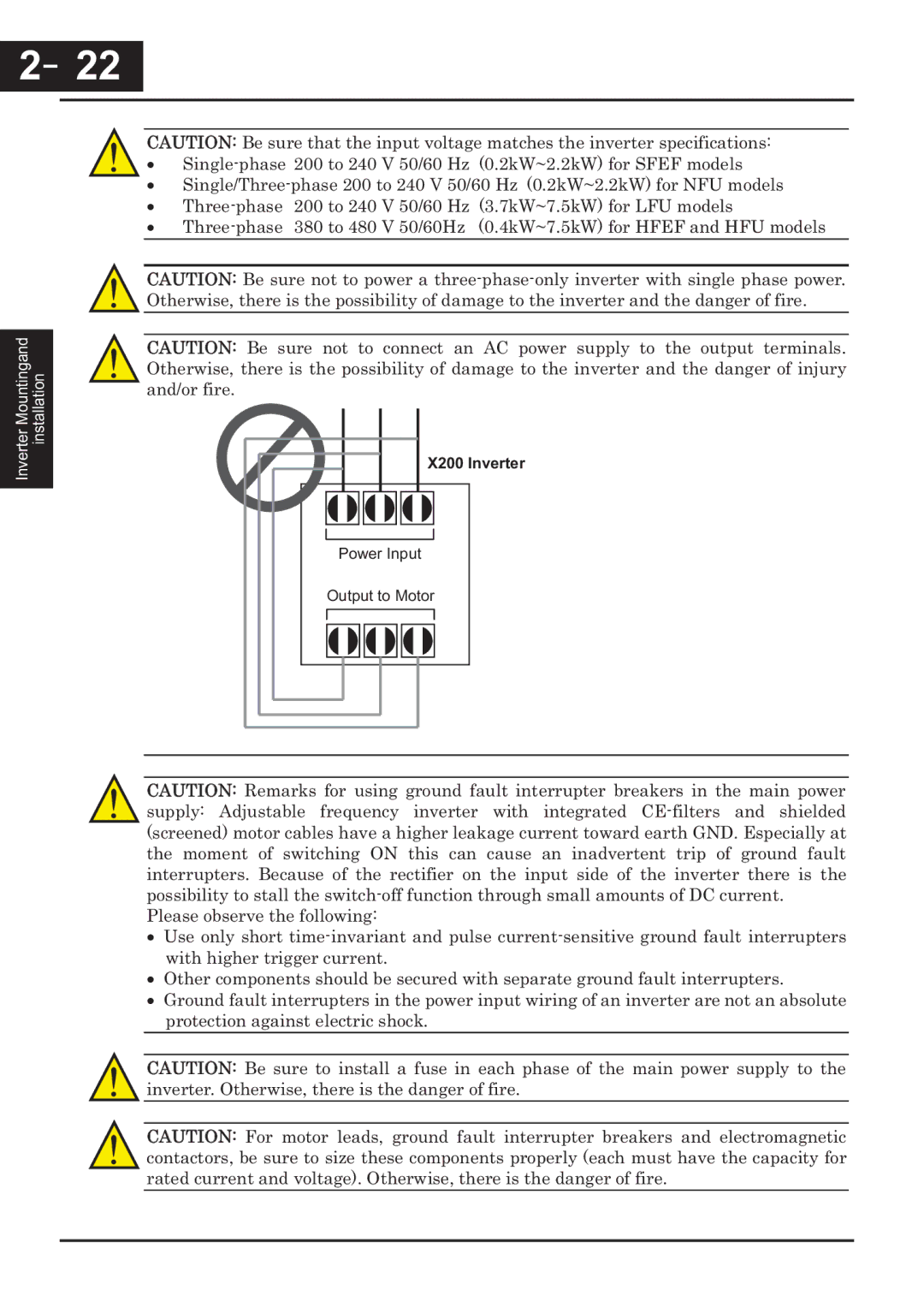 Hitachi CP-X200 instruction manual －22, 22 