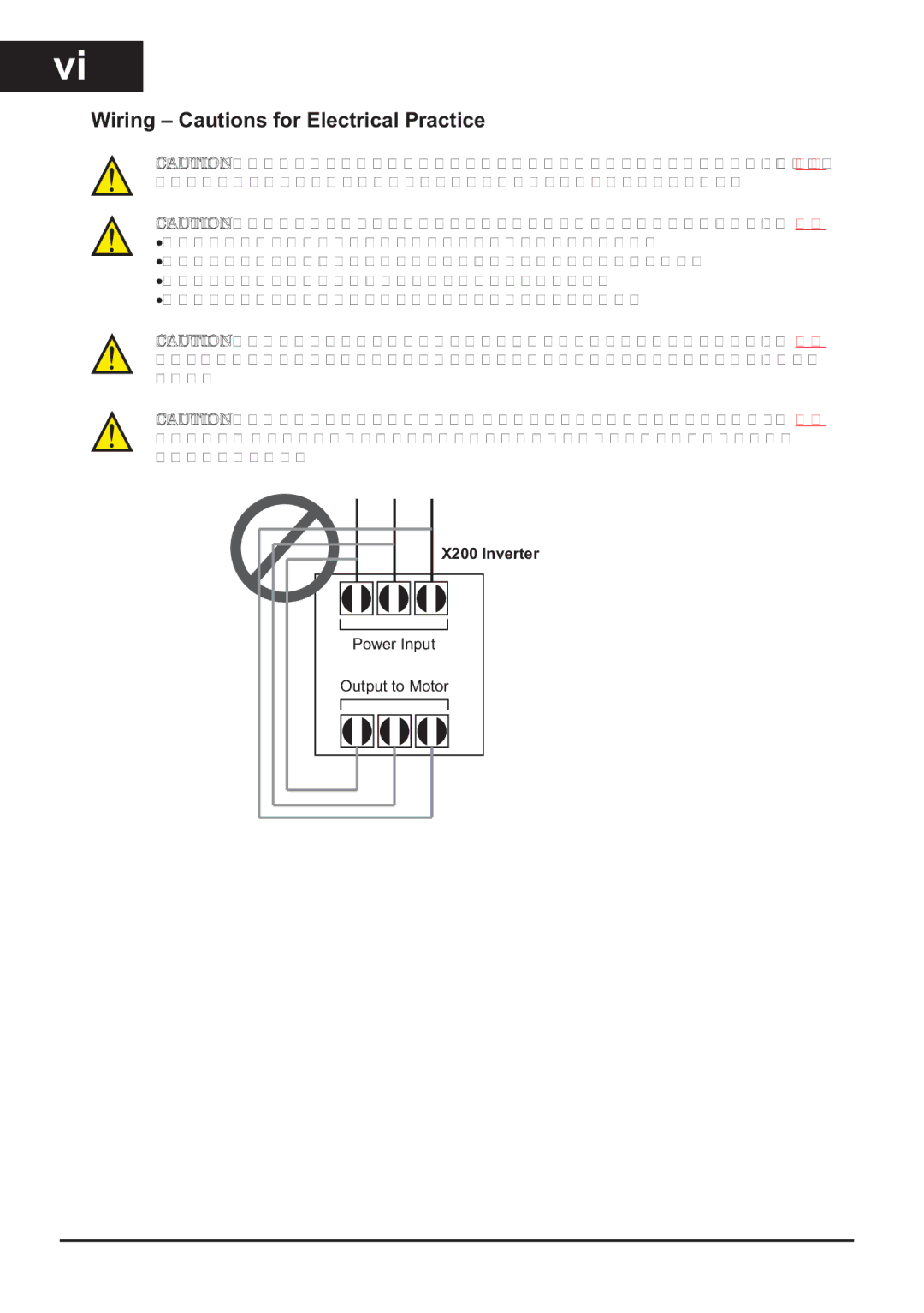 Hitachi CP-X200 instruction manual Vivi, Wiring Cautions for Electrical Practice 